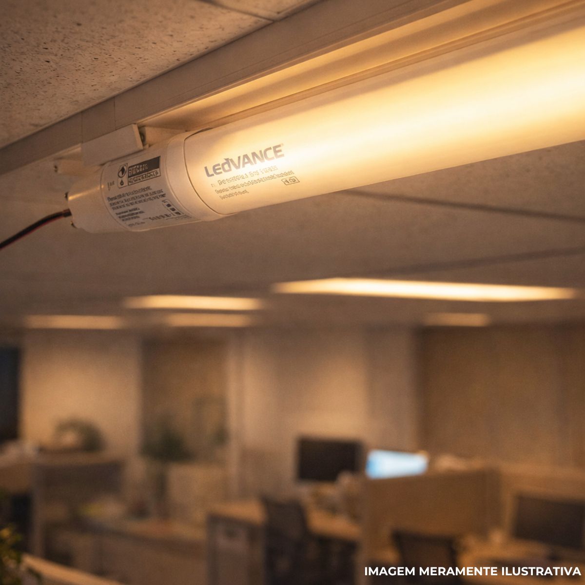 Lâmpada Led Tubular T8 18W Bivolt G13 4000K Branco Neutro Luz Branca 1850Lm 1200Mm Vidro - Ledvance