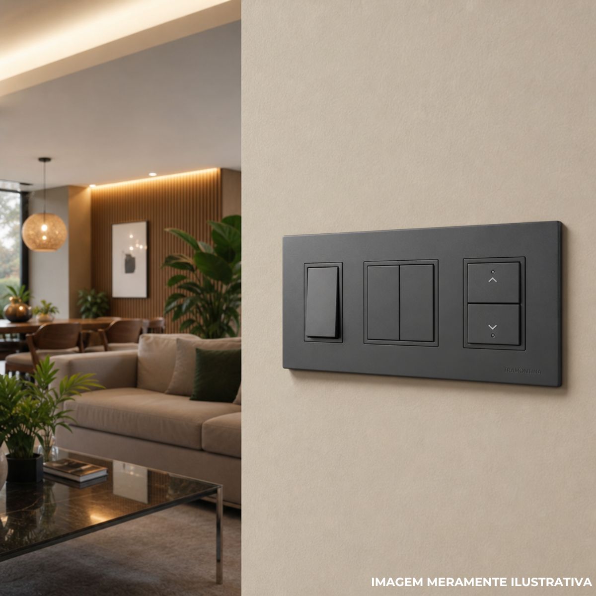 Modulo Interruptor Simples 1 Modulo 10A 250V Gr Liz/Lux2/Giz/Tablet/Lizflex/Plastibox - Tramontina