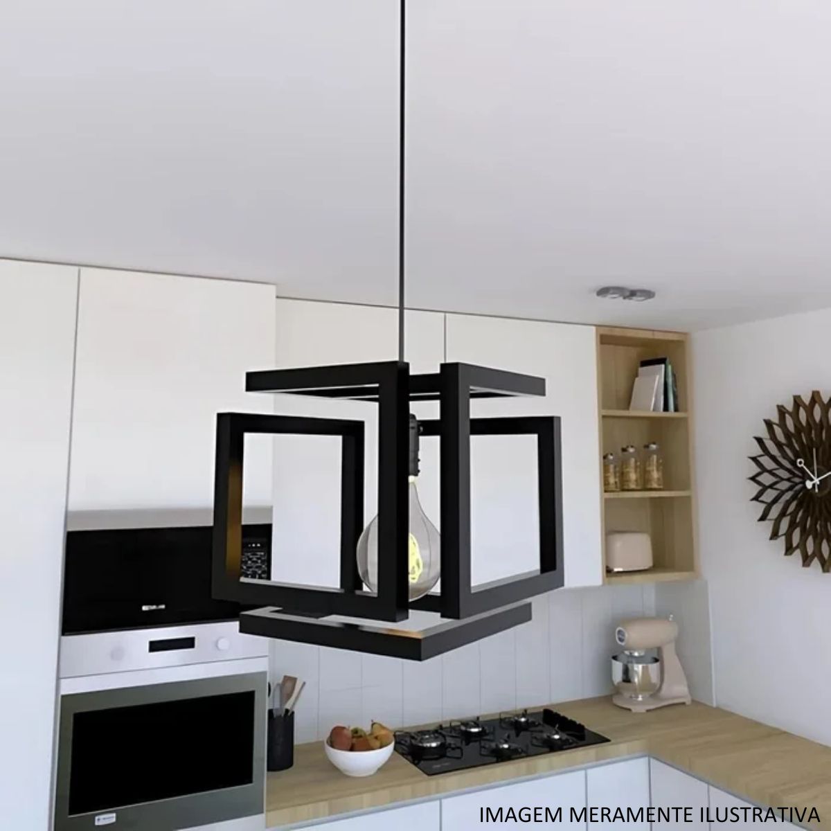 Luminária Pendente Konin Preto - Kin Light