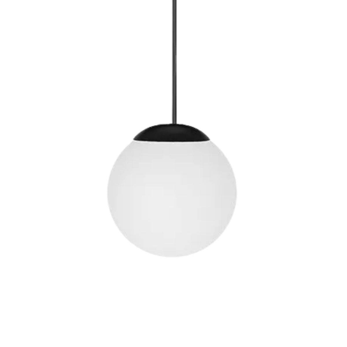 Luminária Pendente Hanover Preto Globo Fosco - Kin Light
