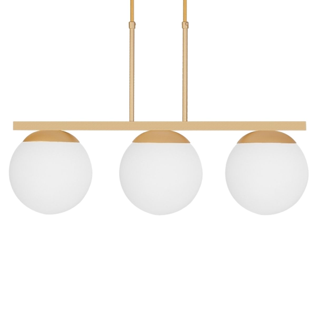 Pendente Hanover Champanhe e Dourado 3 Lâmpadas - Kin Light