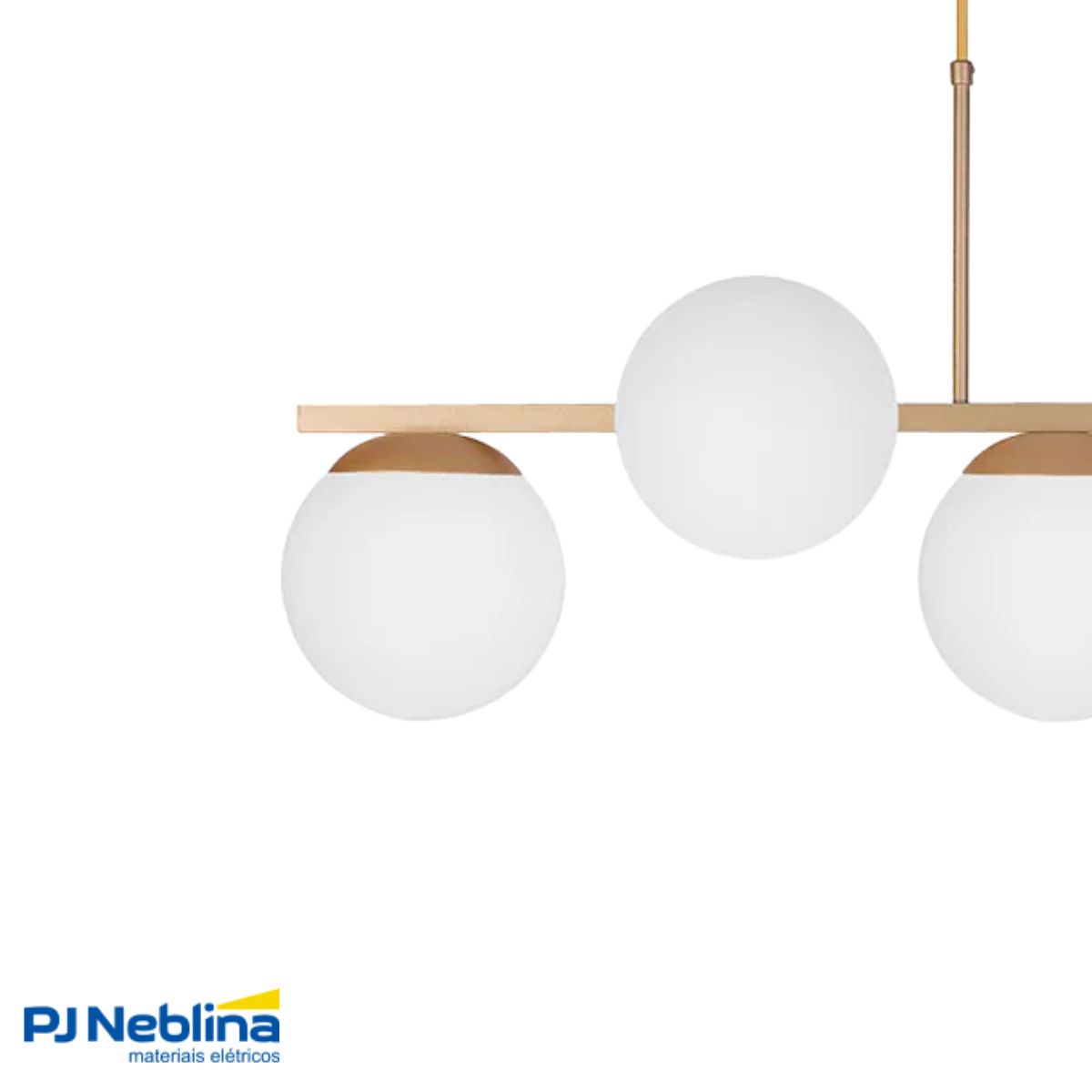 Luminaria Pendente Hanover Champanhe/dourado 5xe27 Globo Fos