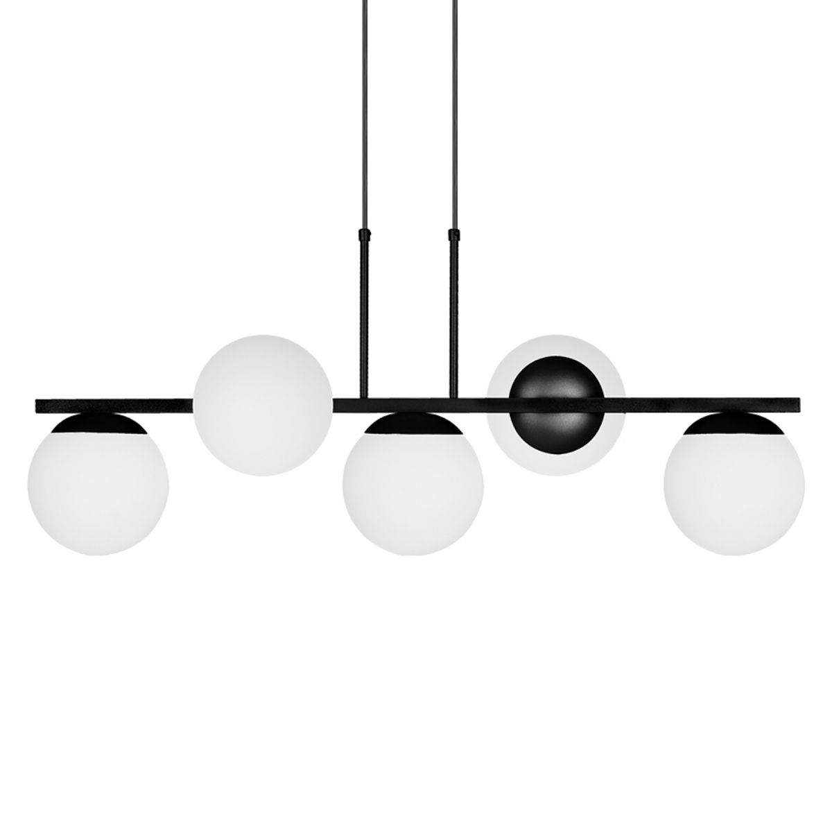 Pendente Hanover Preto 5 Lâmpadas - Kin Light