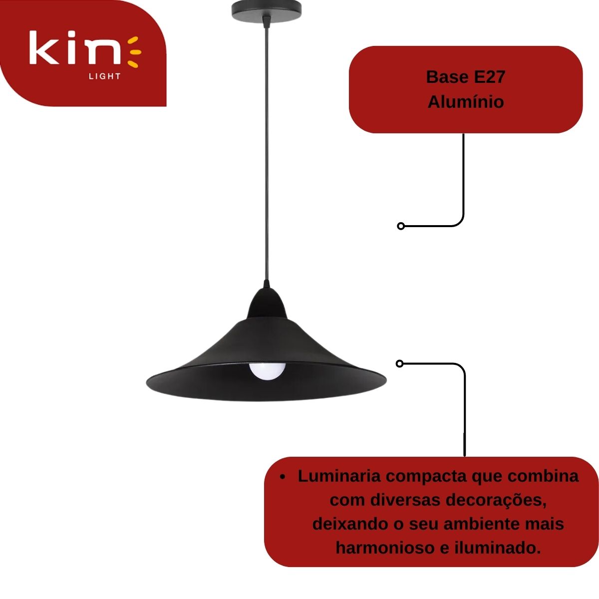 Luminária Pendente Bahrein - Kin Light