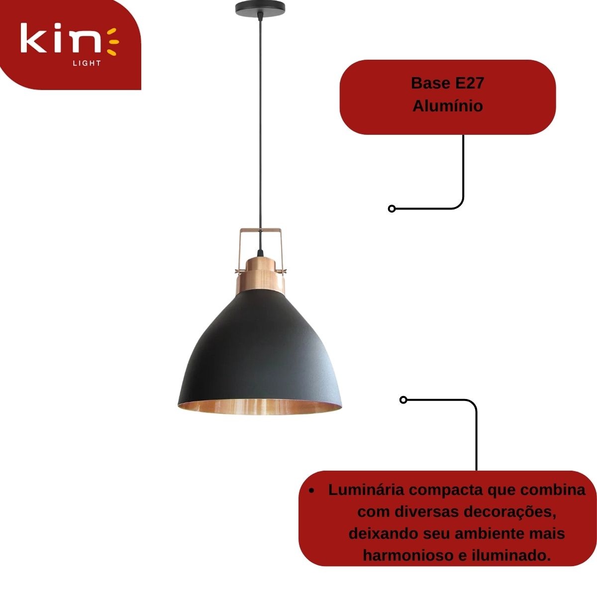 Luminária Pendente Aveiro - Kin Light