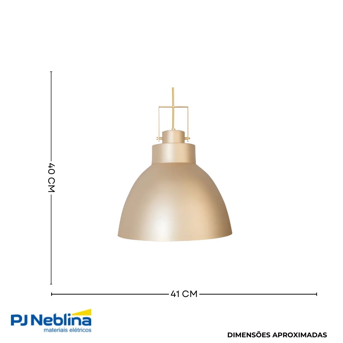 Luminaria Pendente Aveiro Champanhe/dourado E27