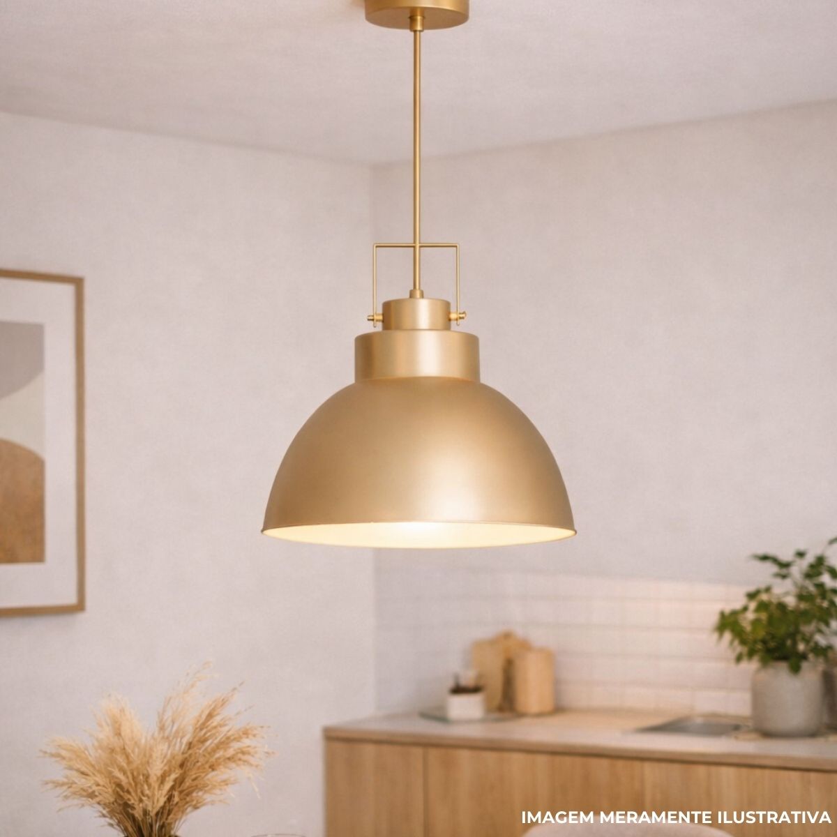 Luminaria Pendente Aveiro Champanhe/dourado E27