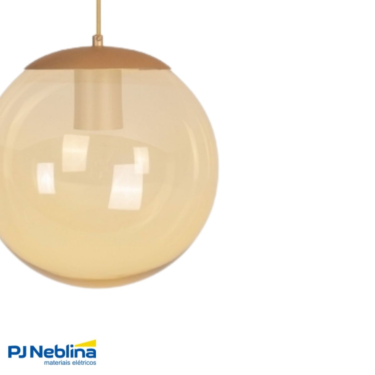 Luminaria Pendente Catar Dourado/ambar E27