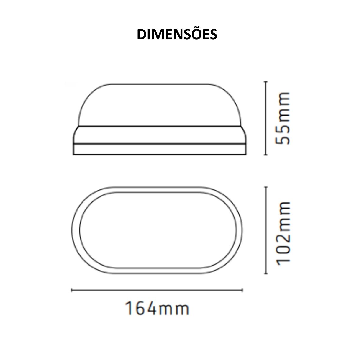 Luminária Tartaruga Led Branco Frio Bivolt  - Kin Light