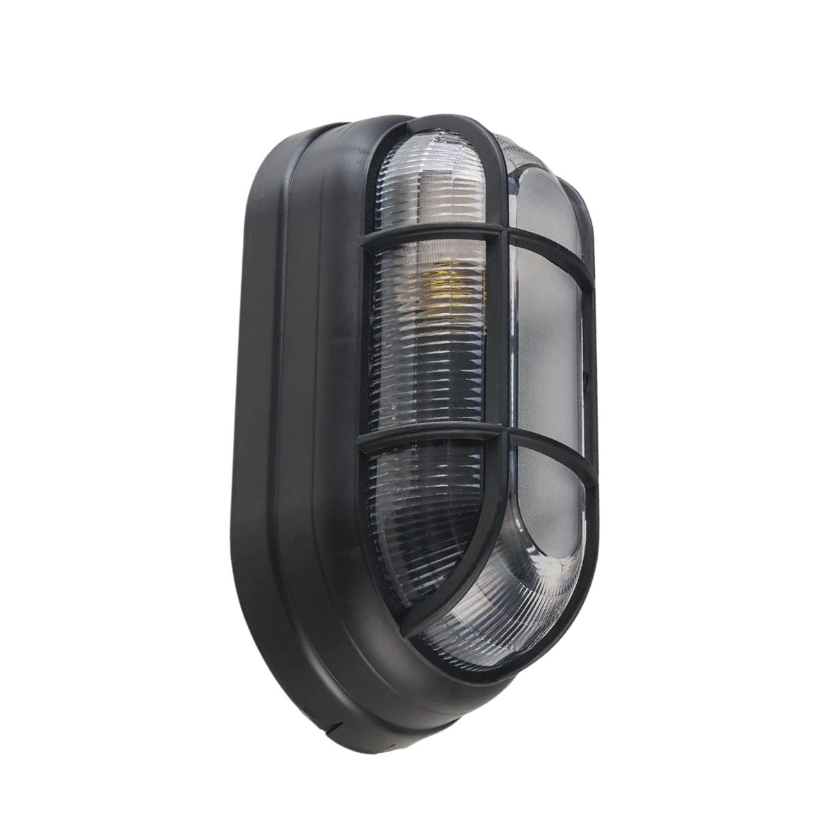 Luminária Tartaruga Com Grade Preto - Kin Light