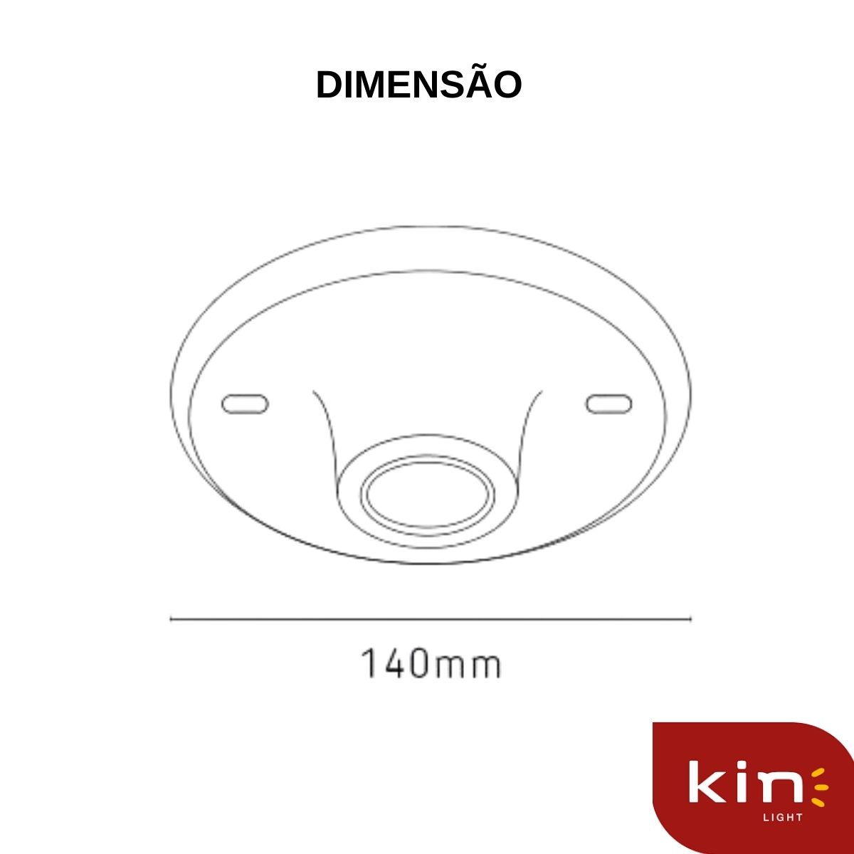 Plafon De Sobrepor Redondo Com Diâmetro 12 Cm- Kin Light