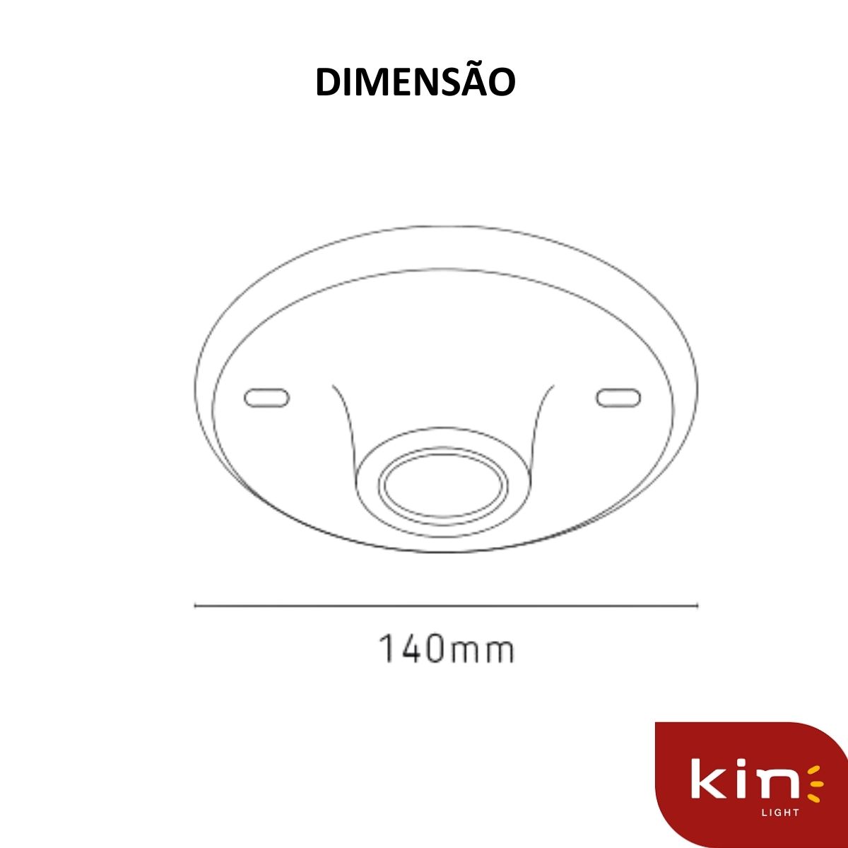 Plafon De Sobrepor Com Diâmetro 12 Cm - Kin Light