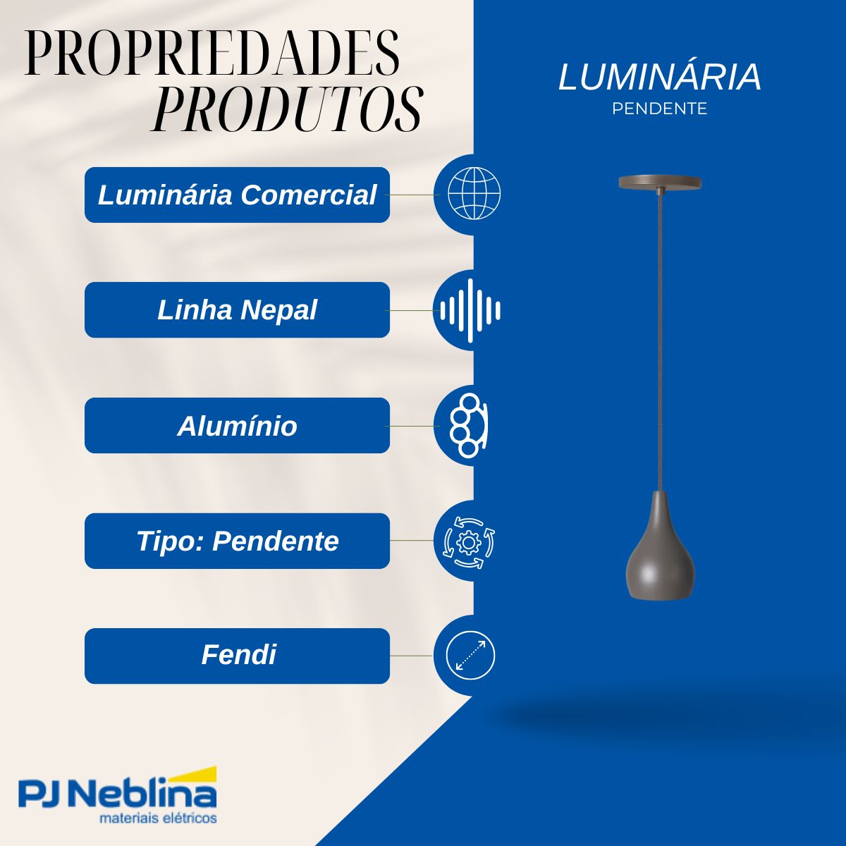 Luminaria Pendente Nepal Fendi E27 Bivolt