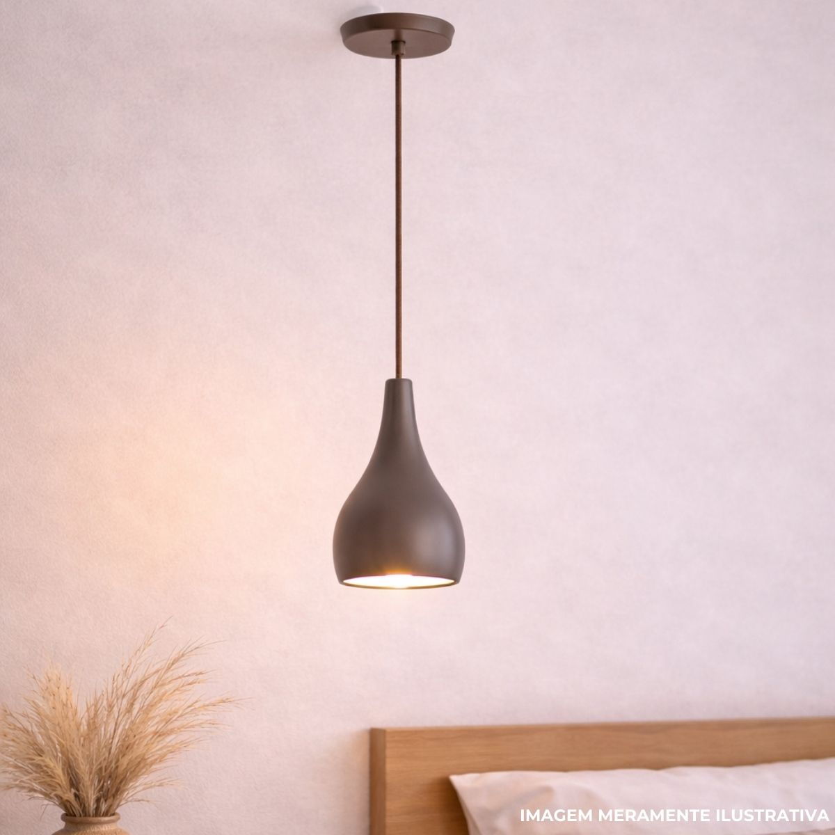 Luminaria Pendente Nepal Fendi E27 Bivolt