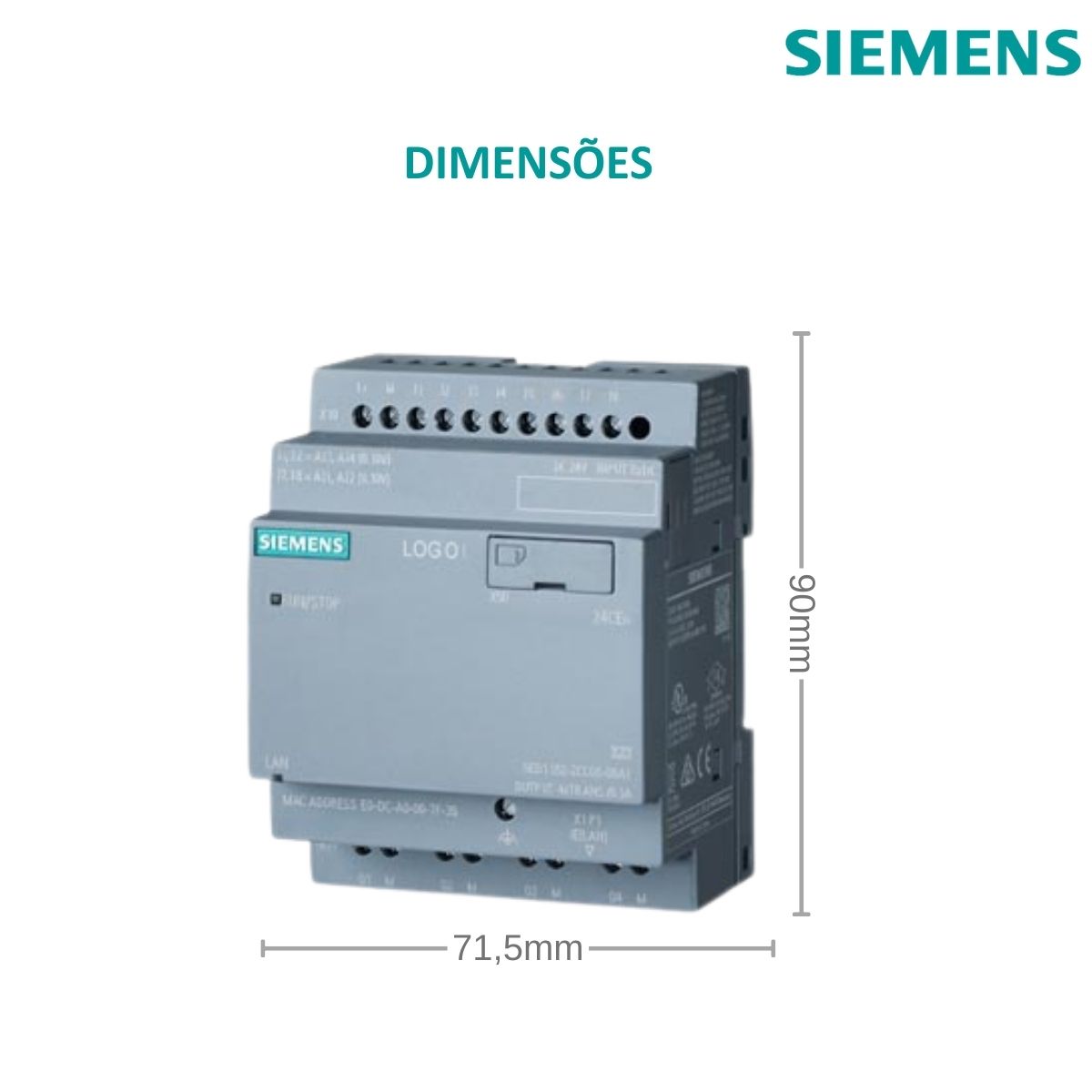 Controlador Clp Entrada/Saida Analogica/Digital 6ED10522CC080BA2 - Siemens