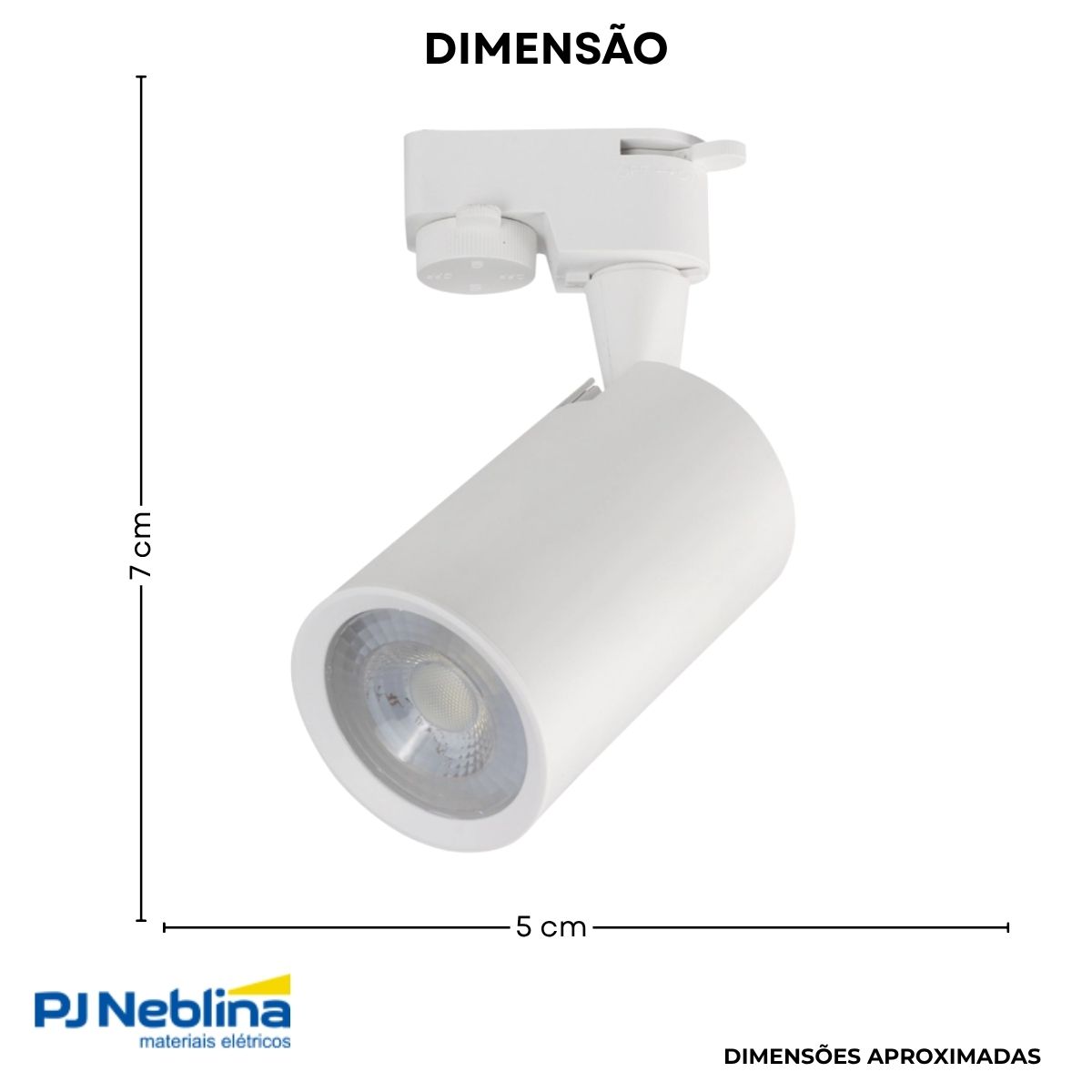 Luminaria Spot Led Trilho Red Bc 5w Bivolt 6000k Branco Frio