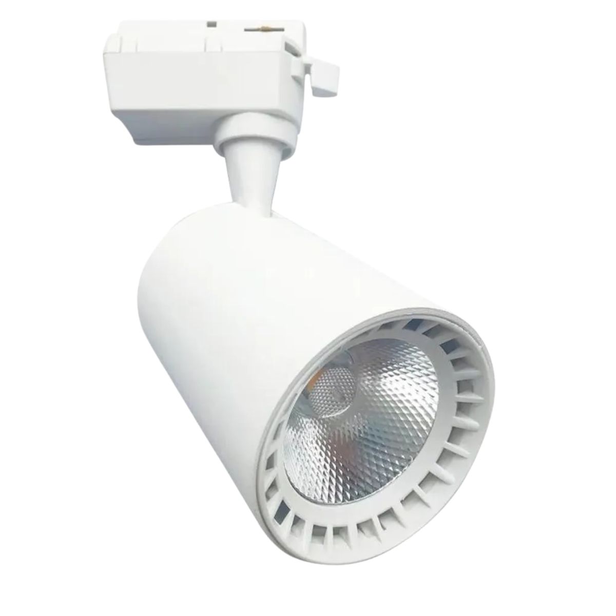 Luminária Spot Led Trilho Redondo Branco 10W Bivolt 3000K Branco Quente 700Lm Foco Direcionável (Facho 22G) - Luminatti