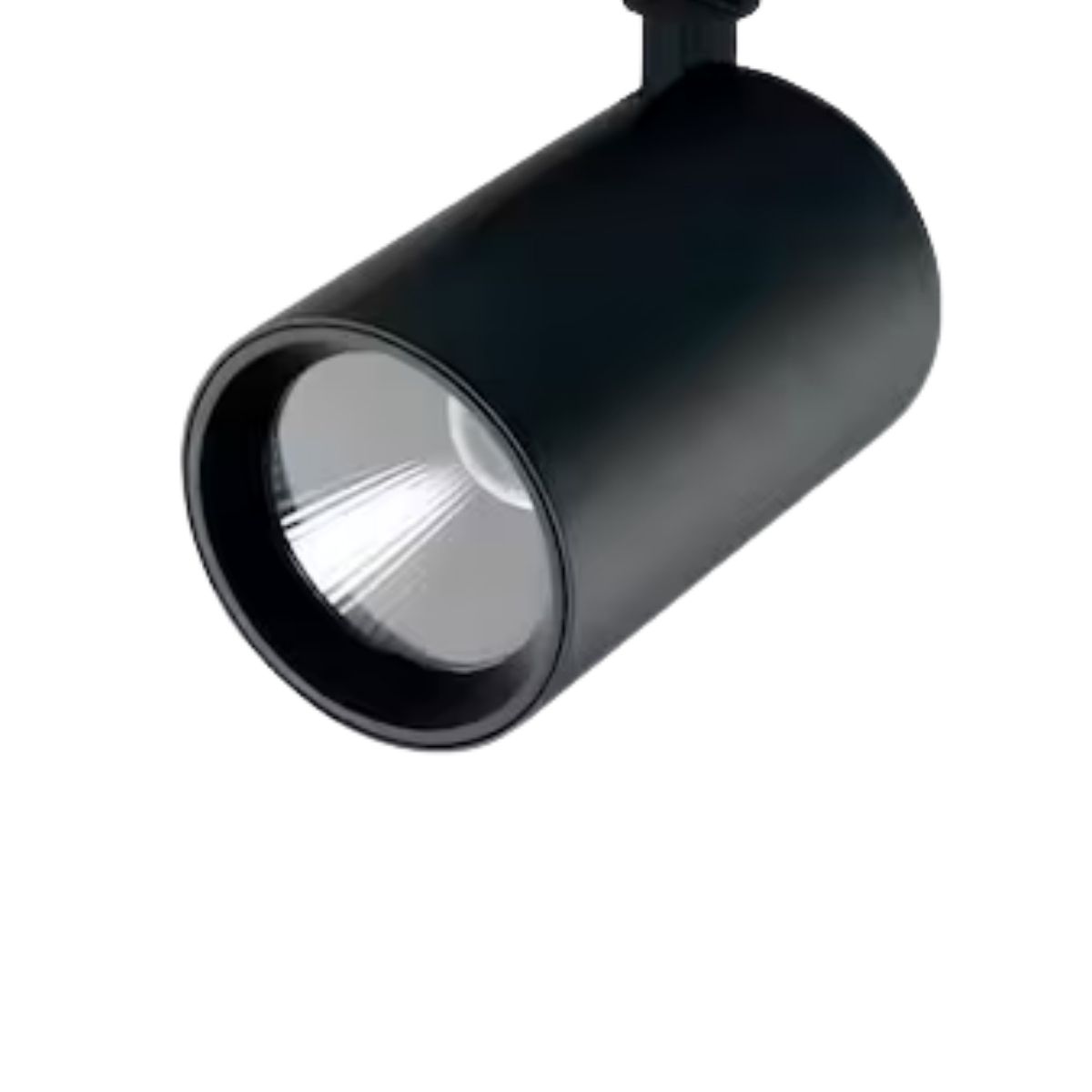 Luminária Spot Led Trilho Redondo Preto 10W Bivolt 4000K Branco Neutro 700Lm Foco Direcionável (Facho 23G) - Luminatti