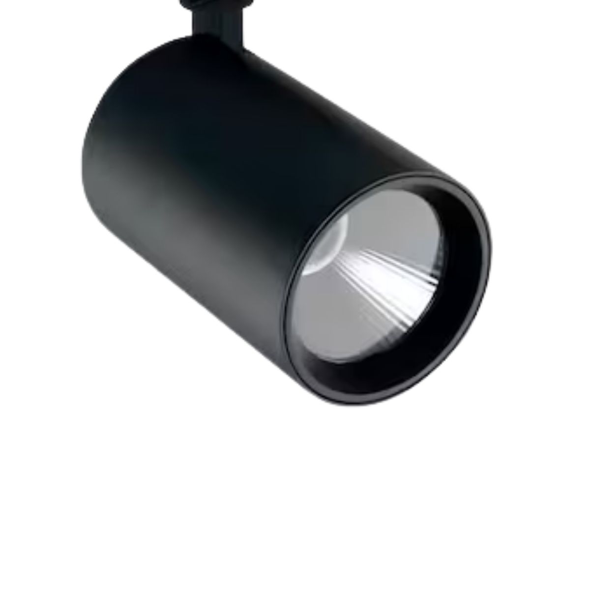 Luminária Spot Led Trilho Redondo Preto 10W Bivolt 4000K Branco Neutro 700Lm Foco Direcionável (Facho 23G) - Luminatti