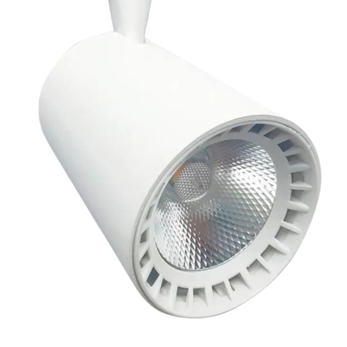 Luminária Spot Led Trilho Redondo Branco 10W Bivolt 6000K Branco Frio 700Lm Foco Direcionável (Facho 22G) - Luminatti