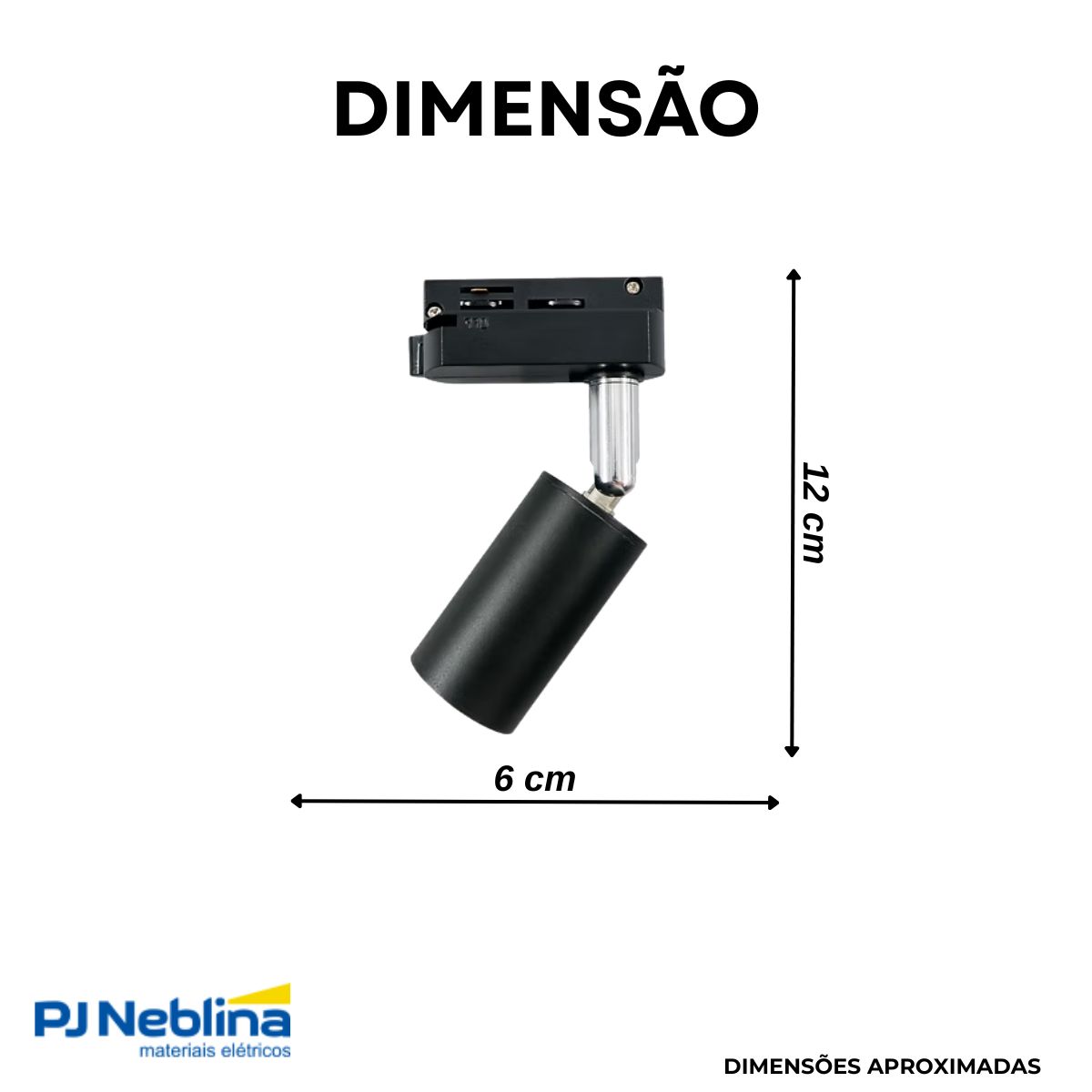 Luminaria Spot Trilho Red Pt P/lamp Dicroica Gu10 250v