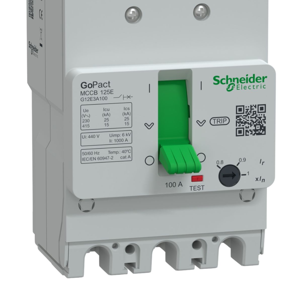 Disjuntor Caixa Moldada Tripolar 100A 15Ka 380/415V 50/60Hz - Schneider