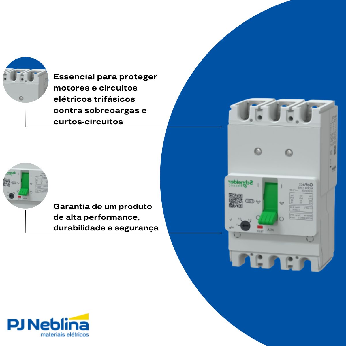 Disjuntor Caixa Moldada Tripolar 16-25A 15Ka 380/415V 50/60Hz - Philips