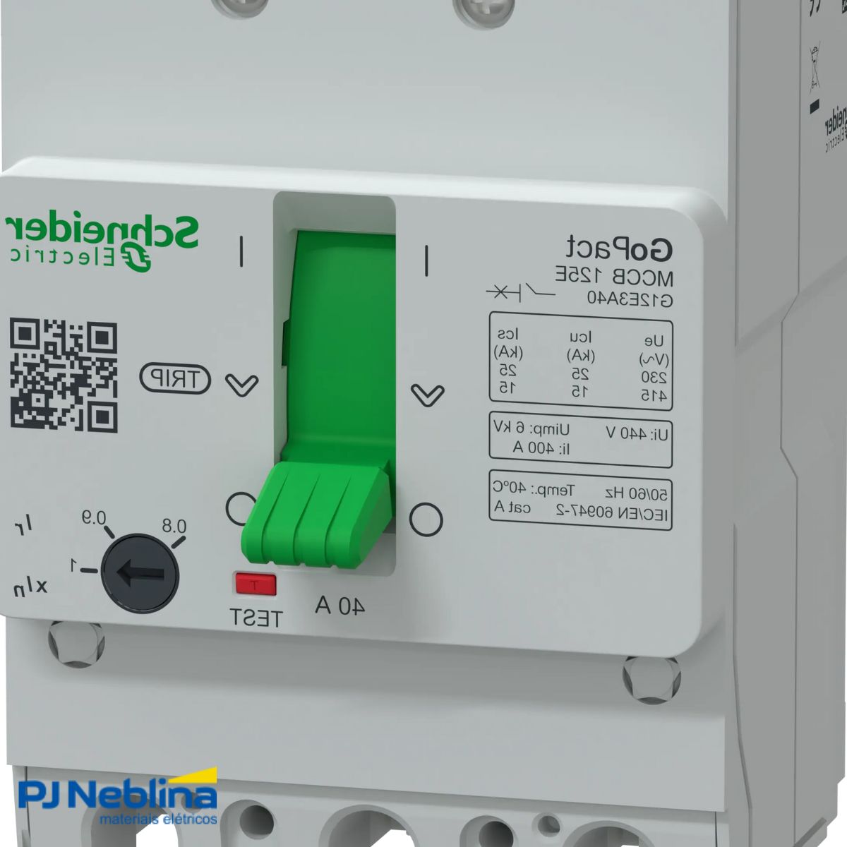 Disjuntor Caixa Moldada Tripolar 32-40A 15Ka 380/415V 50/60Hz - Schneider