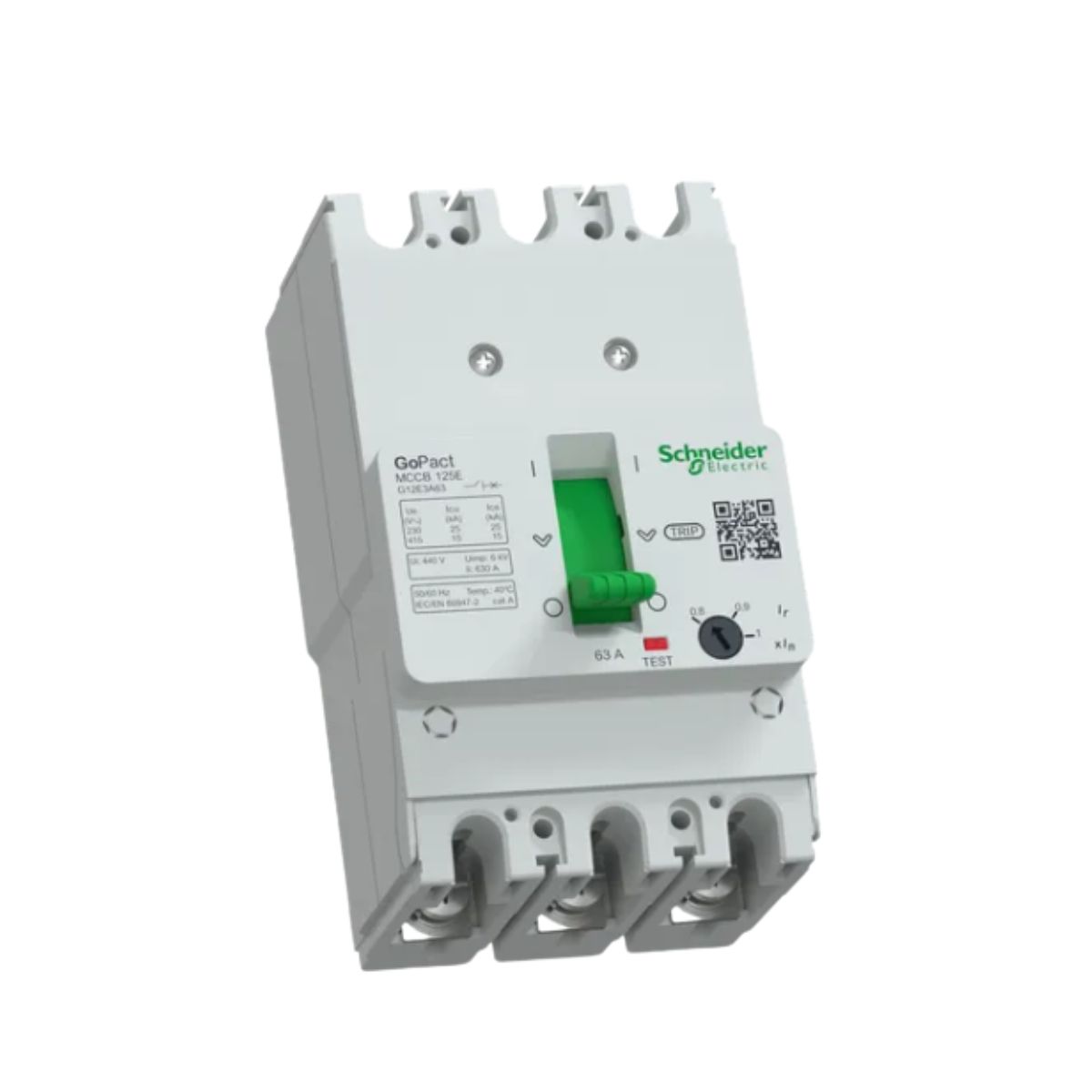 Disjuntor Caixa Moldada Tripolar 63A 15Ka 380/415V 50/60Hz - Schneider