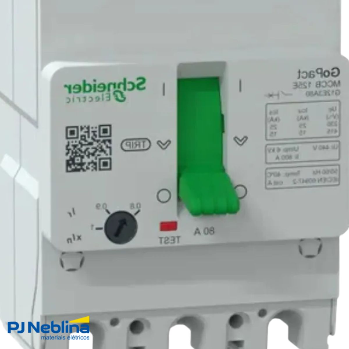 Disjuntor Caixa Moldada Tripolar 63-80A 15Ka 380/415V 50/60Hz - Schneider