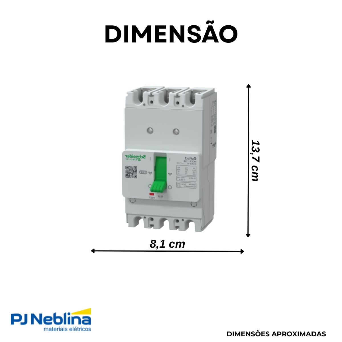 Disjuntor Caixa Moldada Tripolar 16A 15Ka 380/415V 50/60Hz - Schneider