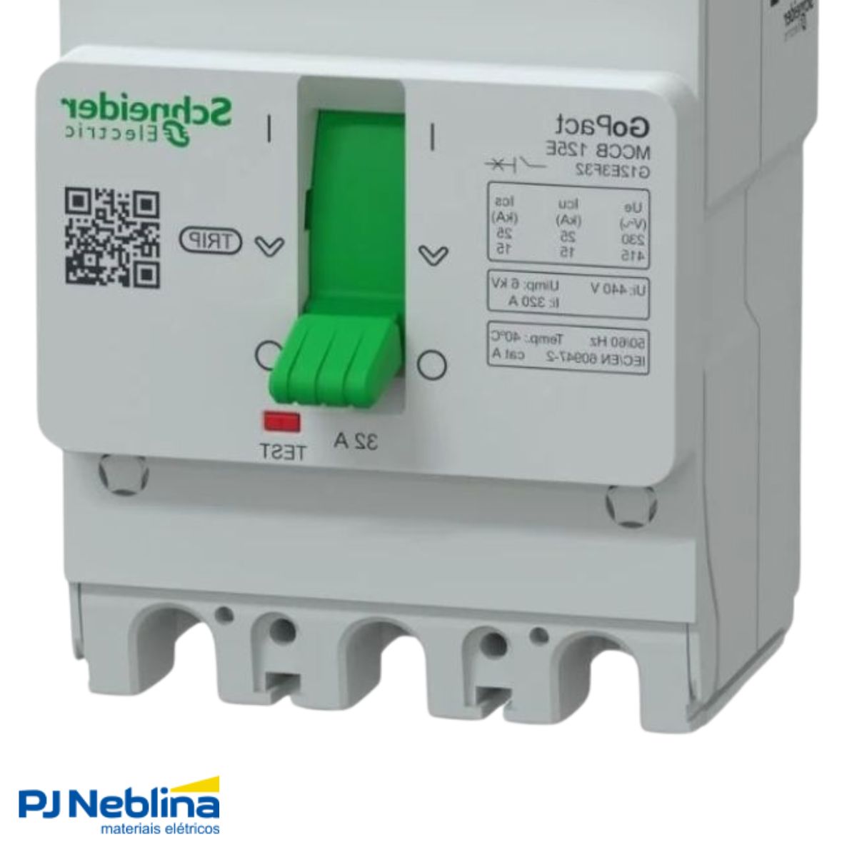 Disjuntor Caixa Moldada Tripolar 32A 15Ka 380/415V 50/60Hz - Schneider