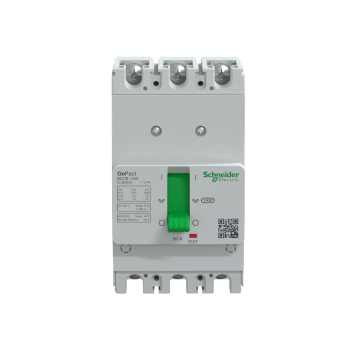 Disjuntor Tripolar 80A Caixa Moldada 15kA 380/415V - Schneider