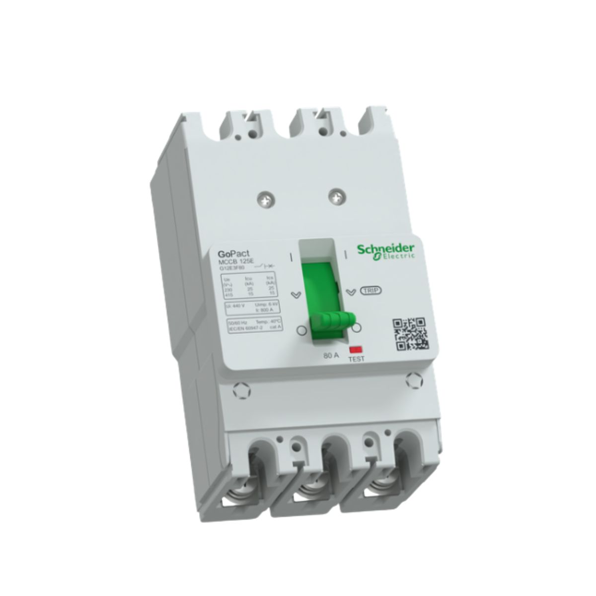 Disjuntor Tripolar 80A Caixa Moldada 15kA 380/415V - Schneider