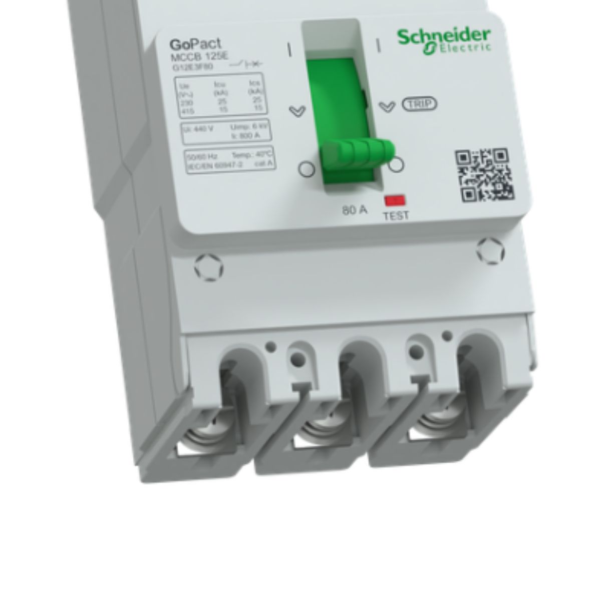 Disjuntor Tripolar 80A Caixa Moldada 15kA 380/415V - Schneider