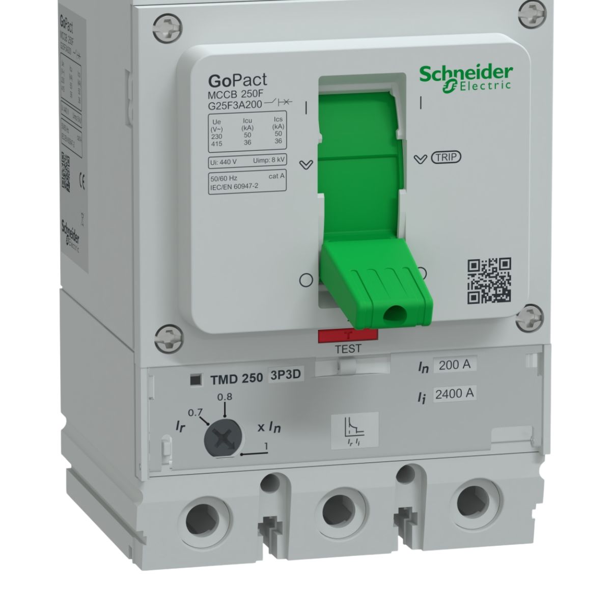 Disjuntor Caixa Moldada Tripolar 200A 36Ka 380/415V 50/60Hz - Schneider