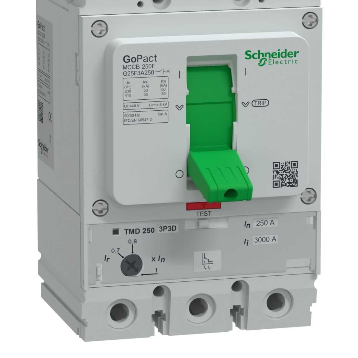 Disjuntor Caixa Moldada Tripolar 250A 36Ka 380/415V 50/60Hz - Schneider