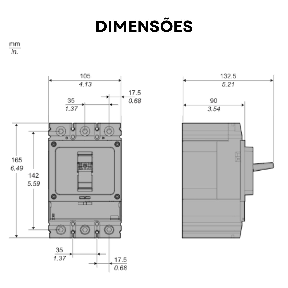 Disjuntor Caixa Moldada Tripolar 250A 36Ka 380/415V 50/60Hz - Schneider