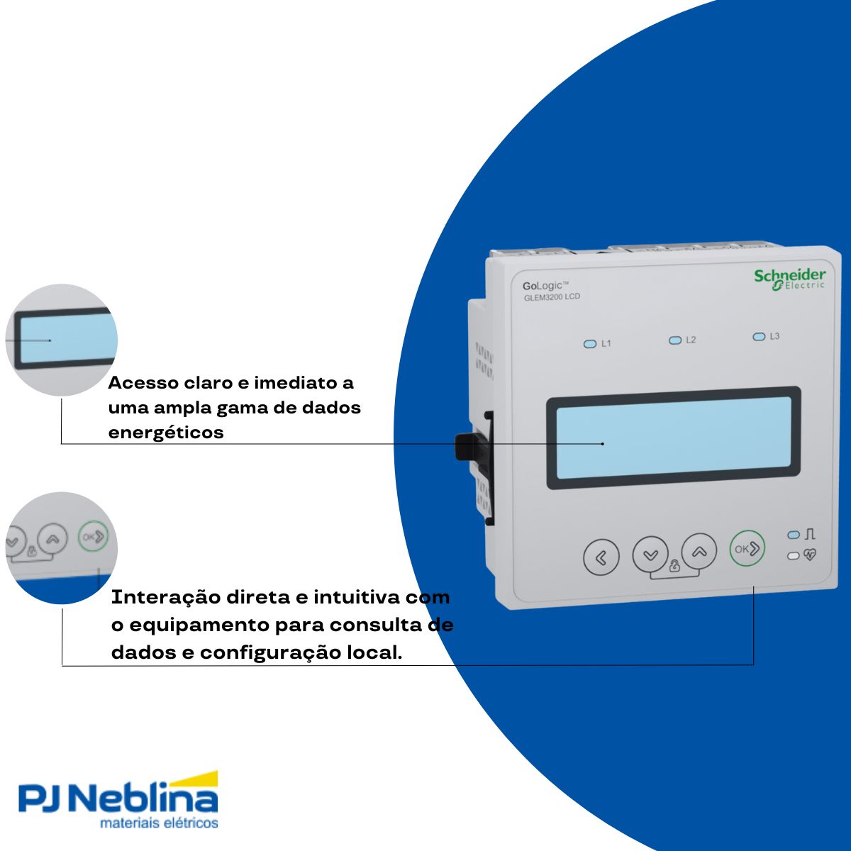 Medidor Digital Energia 1/5A 48-277Vca/Cc 50/60Hz Cl0.5 Modbus Rtu 96X96Mm Ip30/Ip51 Rs485 - Schneider