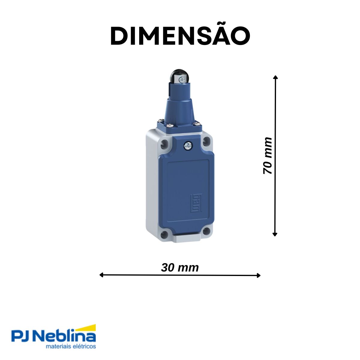 Chave Fim De Curso Pistão C/Roldana 11 mm 3A 1Na+1Nf - Weg