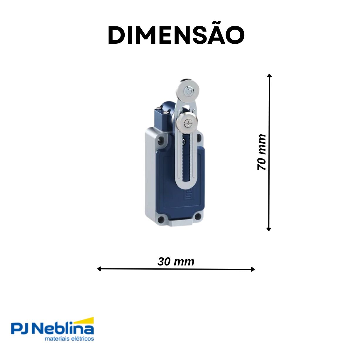 Chave Fim De Curso Alavanca Ajustável C/Roldana 18Mm 3A 1Na+1Nf Ip65 - Weg
