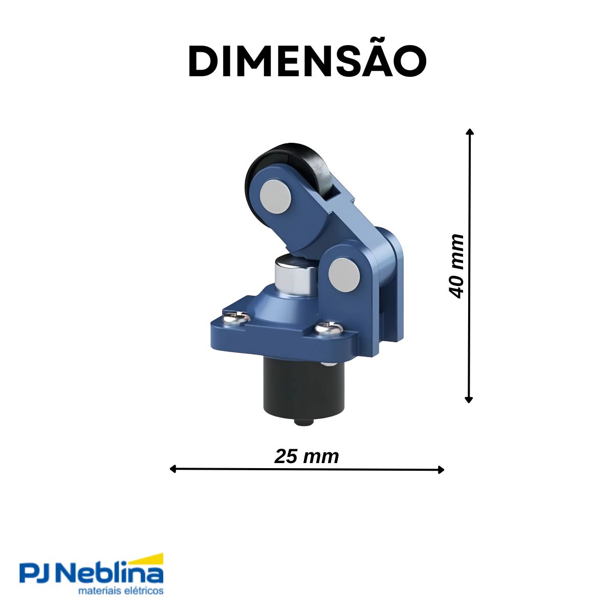 Atuador Chave Fim De Curso Alavanca C/Roldana 14Mm Plástico 1 Direção - Weg