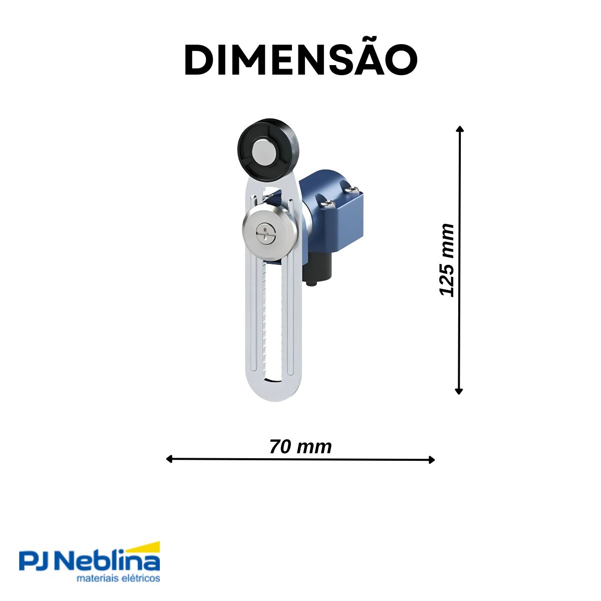 Atuador Chave Fim De Curso Alavanca Ajustável C/Roldana 18Mm Metálico - Weg