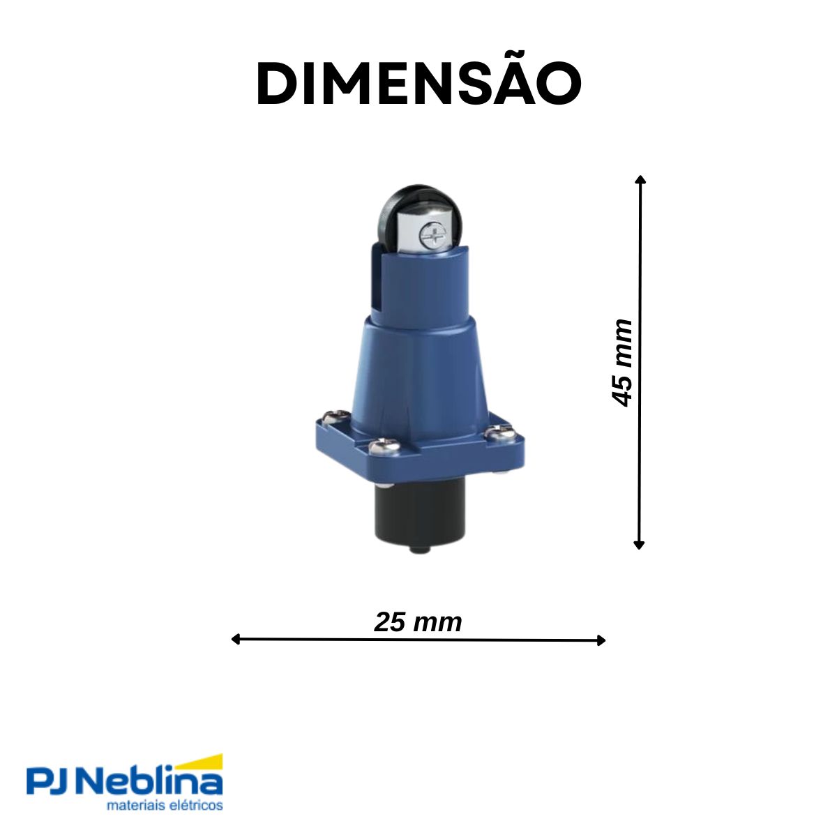 Atuador Chave Fim De Curso Pistão C/Roldana 11Mm Termoplástico - Weg