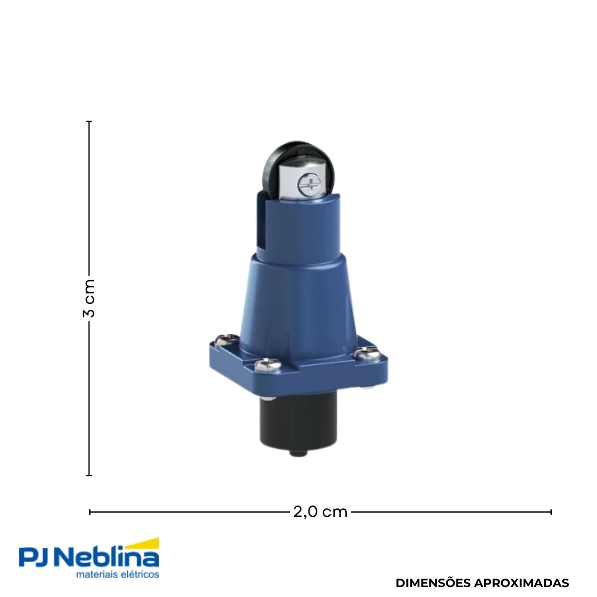 Atuador Chave Fim De Curso Pistão C/Roldana 11 mm Plástico - Weg
