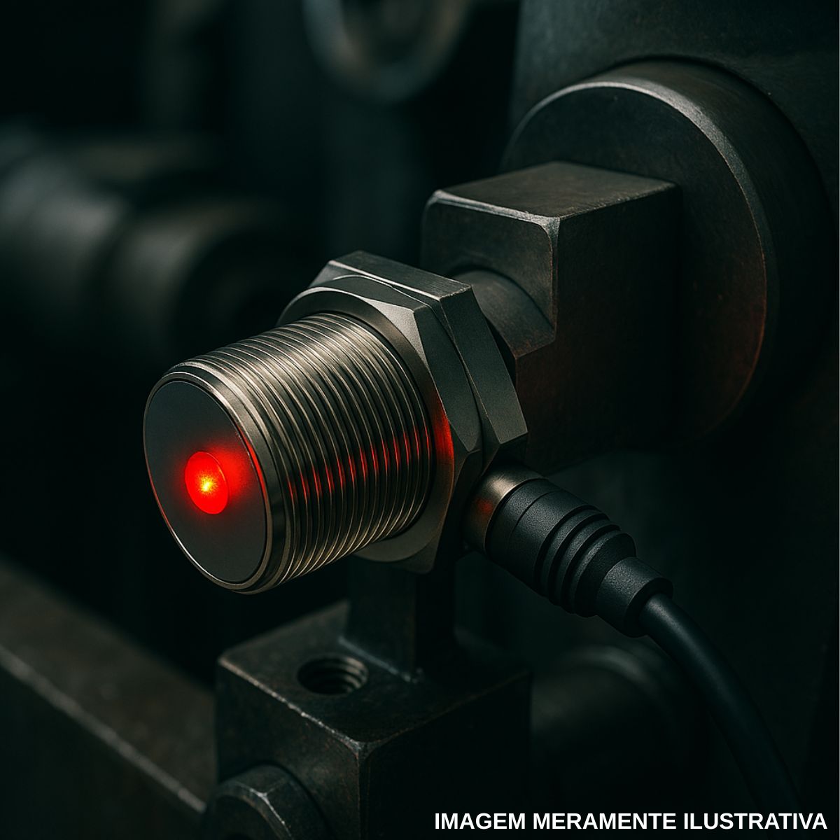 Sensor Indutivo Cilíndrico Roscado Sn=15Mm M30X1,50Mm Latao Niquelado 4 Fios 10-30Vcc Conector M12 4 Pinos Npn 1Na+1Nf 1 Led - Weg