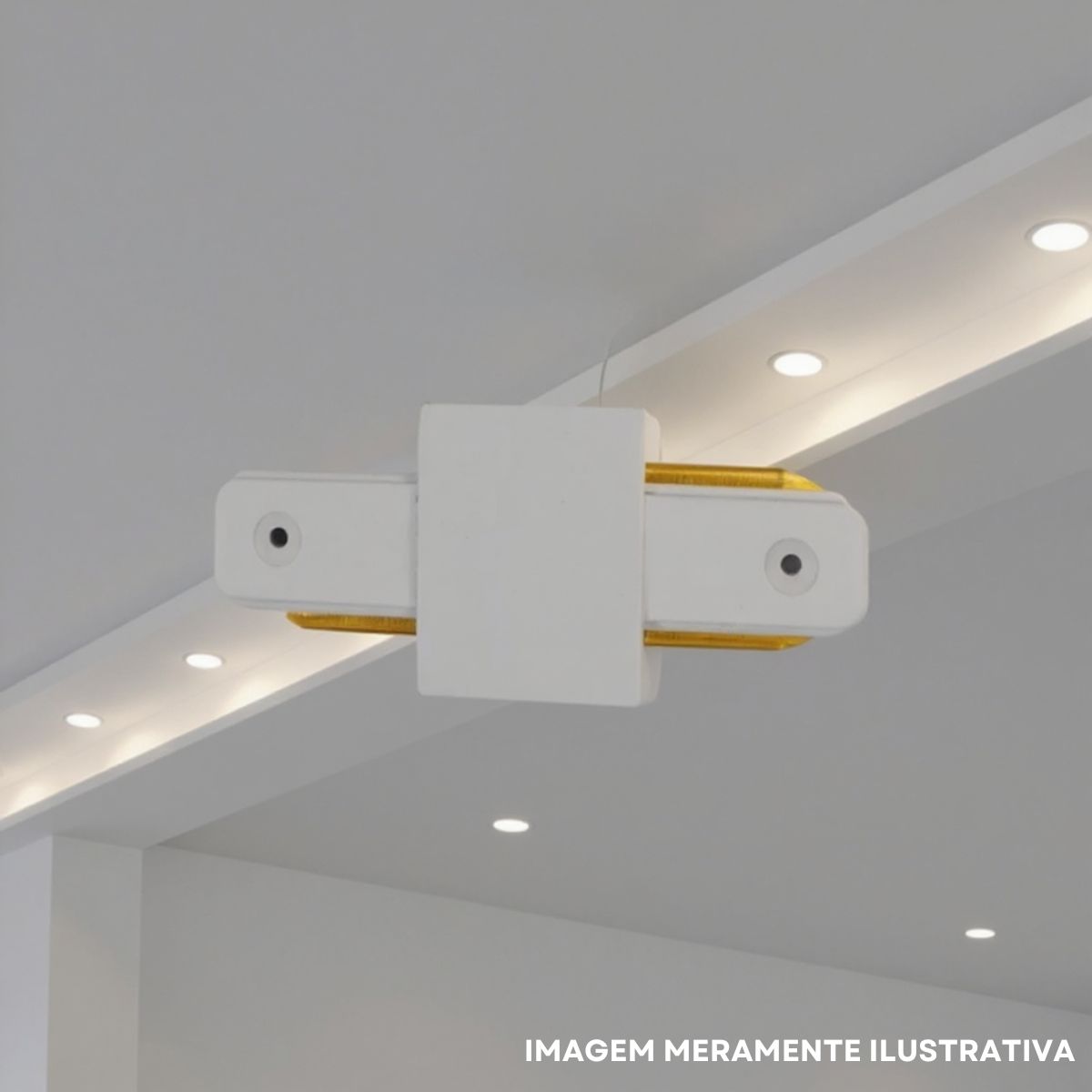 Emenda Reta P/Trilho Eletrificado Branco Ip20 - Ourolux
