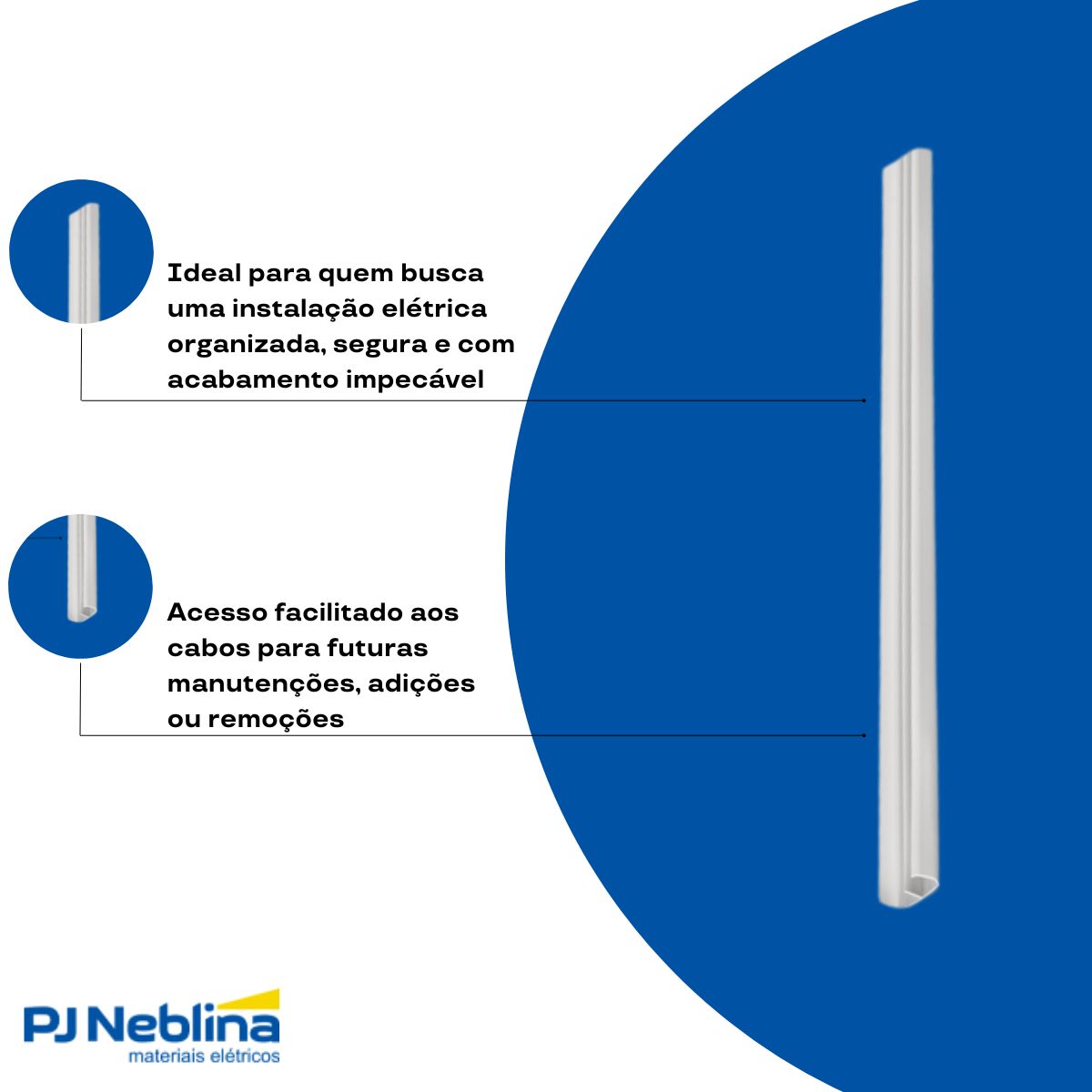 Canaleta Pvc Duto 20X10 Branco C/Tampa S/Adesivo - Steck