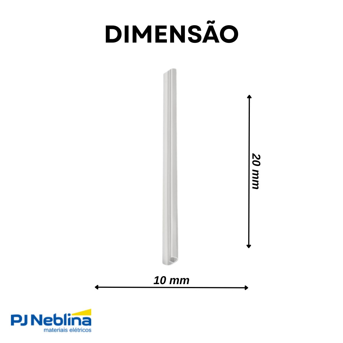 Canaleta Pvc Duto 20X10 Branco C/Tampa S/Adesivo - Steck