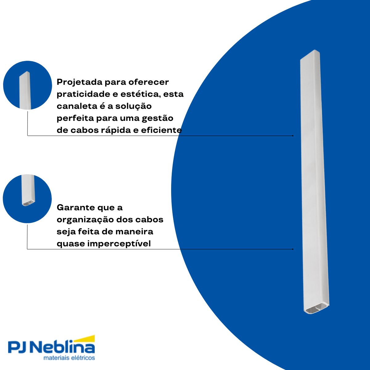 Canaleta Pvc Duto 20X10 Branco C/Tampa C/Adesivo - Steck